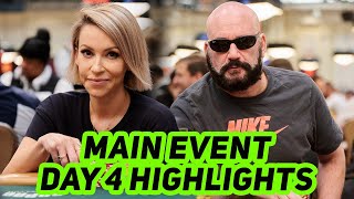 WSOP Main Event Day 4 Highlights with Farah Galfond Mike Matusow and Aaron Zhang [upl. by Reichel167]