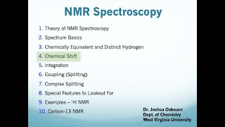 NMR  4 Chemical Shift [upl. by Enoob]