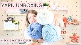 BERNAT YARN UNBOXING amp NEW PATTERN IDEAS [upl. by Kcirtapnaes586]