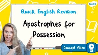 How Do You Use Apostrophes for Possession  KS2 English Concept for Kids [upl. by Miran122]