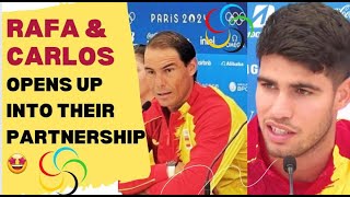 Rafael Nadal and Alcaraz Shed Light on their Relationship at Paris Olympics 🤩 [upl. by Danika384]