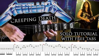 Metallica  Creeping Death guitar solo lesson with tablatures and backing tracks [upl. by Bello838]