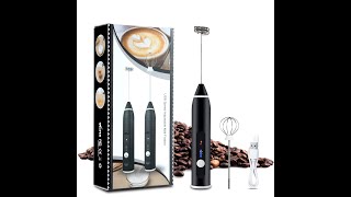 Kitdine USB Rechargeable 3Speed Handheld Milk Frother [upl. by Stormy]