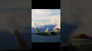 F22 Raptor Soars Above the Clouds  Stunning Aerial View aviation f22raptor shorts [upl. by Pomona677]