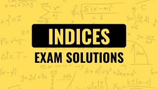 Indices Powers and Roots GCSE Maths Exam Solutions [upl. by Haskins613]