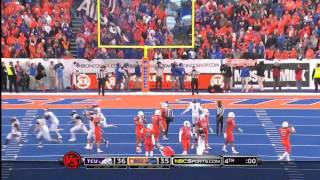 Boise State missed field goal vs TCU  11122011 [upl. by Enilrae572]