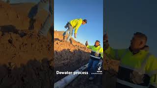 Dewater process dewatering excavation construction excavator work viral [upl. by Dari]