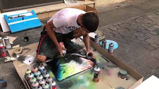 Amazing spray painting at the street [upl. by Znerol]