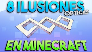 8 ILUSIONES ÓPTICAS EN MINECRAFT QUE TE VOLVERÁN LOCO [upl. by Benn]