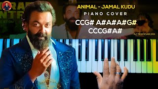 ANIMAL Abrar’s Entry  Jamal Kudu Song Piano Cover with NOTES  AJ Shangarjan  AJS [upl. by Kcod]