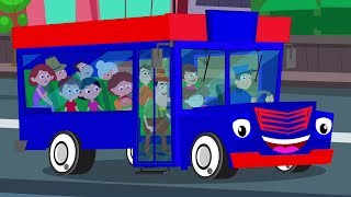 Колеса на автобусе  Автобусная песня  Узнать транспорт  Kids Nursery Rhymes  Wheels on the Bus [upl. by Amice205]