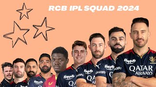 IPL 2024  RCB Full amp Final Squad  Royal challengers Bangalore Final Squad IPL 2024  virat kohli [upl. by Doniv]