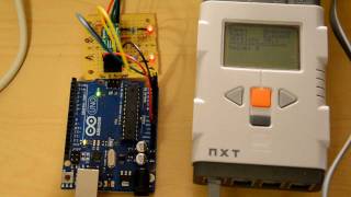 Arduino Uno Connected to Lego Mindstorms NXT with Galvanic Isolation [upl. by Tarkany896]