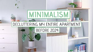 Decluttering My Entire Apartment Before 2024  MINIMALISM Tips Whole House Declutter [upl. by Isabeau]