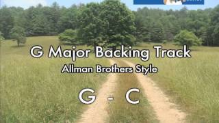 G Major Backing Track for guitar Southern Rock Allman Brothers style [upl. by Aneeled880]