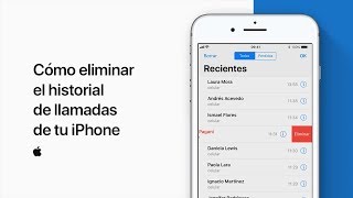 Cómo eliminar el historial de llamadas de tu iPhone — Soporte técnico de Apple [upl. by Aliuqahs]