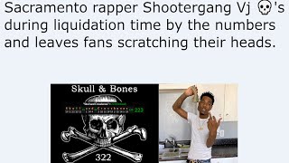 Sacramento rapper Shootergang Vj 💀s during liquidation time by the numbers and leaves fans [upl. by Mckinney]