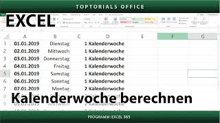 Kalenderwoche von einem Datum berechnen in Excel [upl. by Eduj]