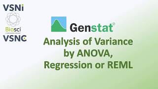 ANOVARegression or REML on Genstat [upl. by Ainirtac]