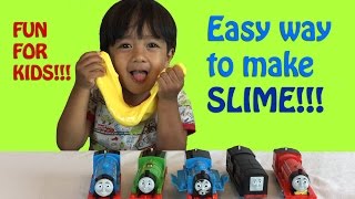 HOW TO MAKE SLIME Easy Science Experiments for kids [upl. by Aillicec906]