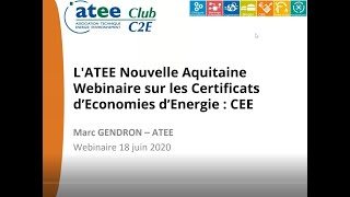 ATEE  Les Certificats déconomies dénergie  CEE [upl. by Earissed]