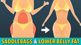 Saddlebags amp Lower Belly Fat Burner HIIT Workout  Dynamic Exercises [upl. by Ylrehs]