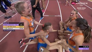 USA se cuelga el oro en Relevo 4x400 m femenino  Juegos Olímpicos París 2024 [upl. by Eikcid303]