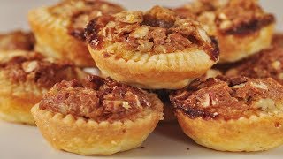 Pecan Tassies Classic Version  Joyofbakingcom [upl. by Novah858]