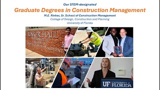 Master’s and PhD Degrees in Construction Management  University of Florida [upl. by Haroldson]