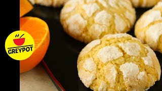 Fresh Orange Crinkle Cookies Recipe [upl. by Hayidan]