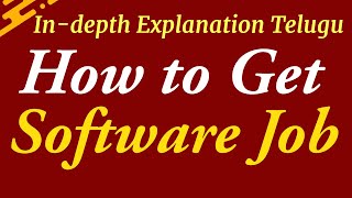 How to Get a Software Job as a Fresher or Experience Explanation in TELUGU By Mr KK  PART 1 [upl. by Dloreh479]