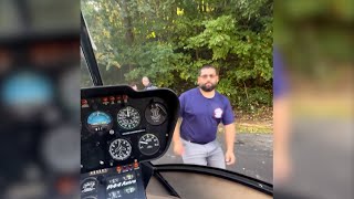 Couple saved in volunteer chopper rescue reunited met with quotangryquot fire department at landing zone [upl. by Fradin362]