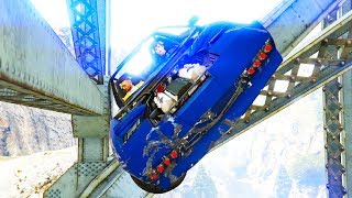 Mit dem Auto in der GTA Online Brücke feststecken [upl. by Ecyaj]