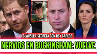 ASCENSO URGENTE HARRY A BUCKINGHAM ESCÁNDALO DE CARLOS III TRAS GRAVE LIBRO WILLIAM KATE MIDDLETON [upl. by Nniw]