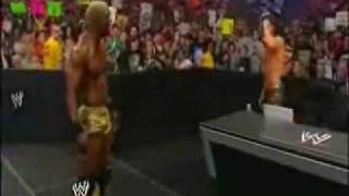 John Morrison Punches Shelton Benjamin after his match [upl. by Ecissej]