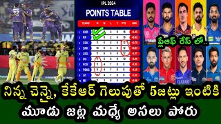 CSK and KKR Victories With situation of the other teams in IPL 2024 points table [upl. by Aneehsak]