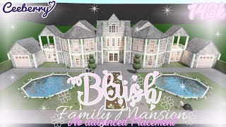 Bloxburg  Blush Family Mansion No advanced Placement 143k  Speed Build [upl. by Moise856]