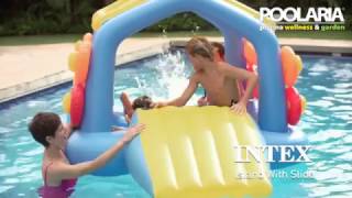 Isla con tobogán hinchable para piscinas Intex [upl. by Jenesia]