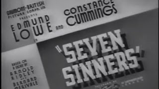 Seven Sinners 1936 Thriller [upl. by Andreana]