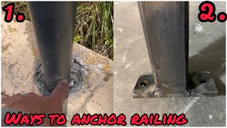 TWO Ways to Anchor Metal Railing To Concrete [upl. by Garges]