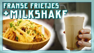 BESTE FRANSE FRIETJES MET KAASSAUS  MILKSHAKE  EtenmetNick  How to [upl. by Tertia]