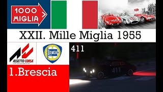 Mille Miglia 55  Stage 1Brescia f  Lancia Aurelia  TvCam [upl. by Zirkle]