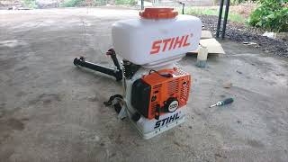 BELAJAR MENGGUNAKAN MIST BLOWER STIHL SR 5600 [upl. by The810]