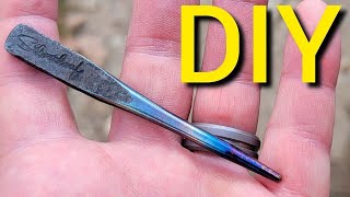 DIY DIVOT TOOL Forged From Wrought Iron Golf diy [upl. by Anilram]