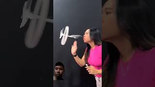 vape ringer smoke girl vape trick hookah bar smocking girl comedy diy experiment dance shorts [upl. by Froemming]