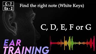 Lesson 7 Exercise 2 CDEF or G  Sound Match  Hear and Play  Ear Training Keyboard Class [upl. by Kcirrag]