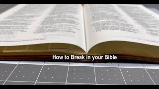 How to break in your Bible [upl. by Redyr]