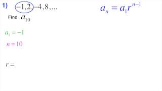 Geometric sequence find nth term sequence provided [upl. by Ifill]