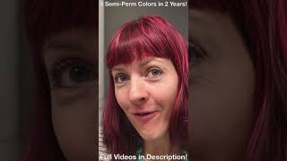 shorts 8 Hair Colors in 2 Years  Dyeing Brown Hair Vibrant Colors with Box Dyes [upl. by Aetnahs]