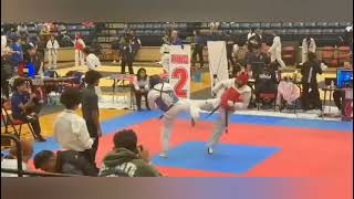 Adolfo Blue Spars at the 2023 AAU TKD SW District Nationals Qualifier [upl. by Zingg757]